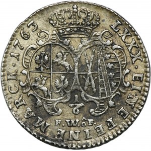 August III Sas, 1/6 Taler (Gold) Dresden 1763 FWôF