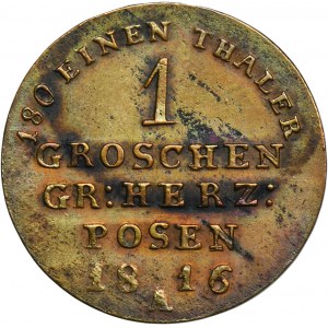 Posenské velkovévodství, Fridrich Vilém III, 1 Grosz Berlin 1816 A