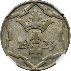 Wolne Miasto Gdańsk, 10 fenigów 1923 - NGC AU58