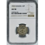 Free City of Danzig, 10 pfennig 1923 - NGC AU58