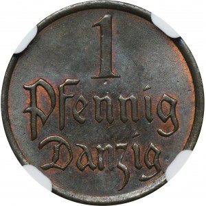 Freie Stadt Danzig, 1 fenig 1937 - NGC MS64 BN