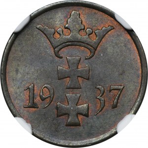 Free City of Danzig, 1 pfennig 1937 - NGC MS64 BN