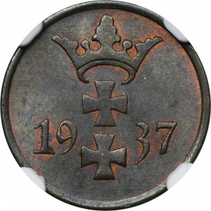 Wolne Miasto Gdańsk, 1 fenig 1937 - NGC MS64 BN