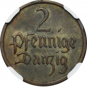 Free City of Danzig, 2 pfennige 1937 - NGC MS62 BN