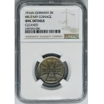 Ost, 2 kopějky Berlín 1916 A - NGC UNC DETAILY