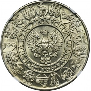 100 złotych 1966 Mieszko i Dąbrówka - NGC MS64