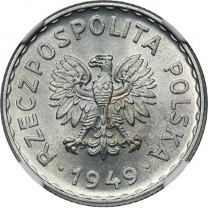 1 złoty 1949 Aluminium - NGC MS65