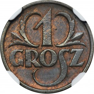 1 grosz 1927 - NGC MS63 BN