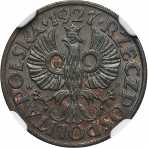 1 cent 1927 - NGC MS63 BN