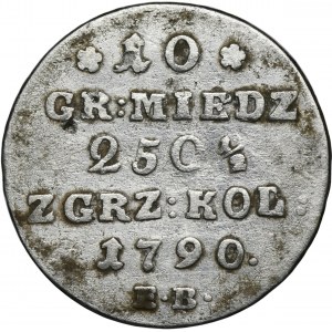 Poniatowski, 10 Groszy copper Varšava 1790 EB