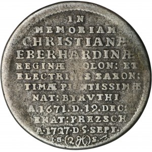 August II Silný, posmrtná dvojkríž Lipsko 1727 IGS