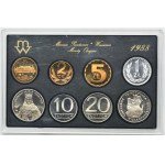 Set, Vintage sets of 1980, 1981 and 1988 circulation coins (17 pieces).