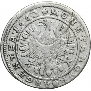 Silesia, Duchy of Liegnitz-Brieg-Wohlau, Georg III, 15 Kreuzer Brieg 1662