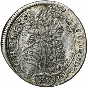 Hungary, Leopold I, 15 Kreuzer Kremnitz 1689 KB