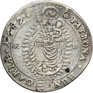 Maďarsko, Leopold I., 15 Krajcars Kremnica 1689 KB