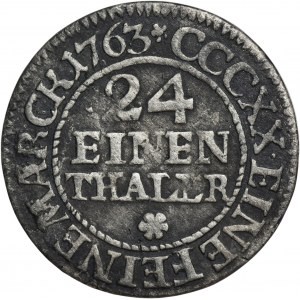 August III Sas, 1/24 Thaler (penny) Leipzig 1763 EDC