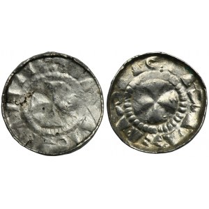 Set, Germany, Saxony, Anonymous Saxon bishops, Cross denarius, 11th century (2 pcs.)