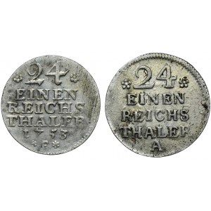 Set, Prussia Kingdom and Silesia, Prussian rule, 1/24 Thaler Berlin and Magdeburg, 1752-1753 (2 pcs.)