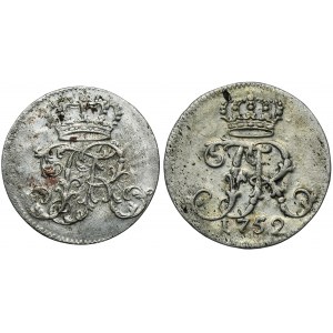 Set, Prussia Kingdom and Silesia, Prussian rule, 1/24 Thaler Berlin and Magdeburg, 1752-1753 (2 pcs.)