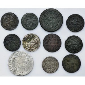 Sada, Polsko a Prusko, August III Sas, Poniatowski a Friedrich Wilhelm II, mix mincí (11 kusů).