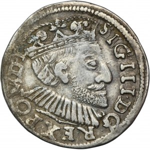 Sigismund III. Vasa, Trojak Poznań 1591 - breiter Kopf