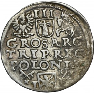Žigmund III Vaza, Trojak Poznaň 1591 - široká hlava