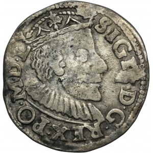 Zygmunt III Waza, Trojak Poznań 1591 - wąska głowa