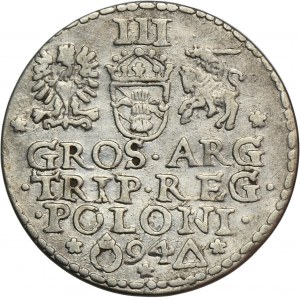 Sigismund III Vasa, 3 Groschen Marienburg 1594