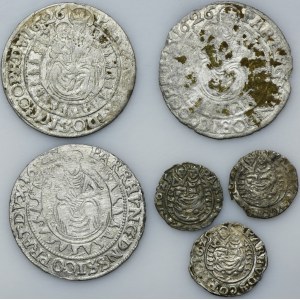 Set, Transylvania, Gabriel Bethlen, Groschen, Groschen and Denarius 1625-1626 (6 pcs.)