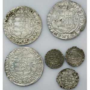 Set, Transylvania, Gabriel Bethlen, Groschen, Groschen and Denarius 1625-1626 (6 pcs.)