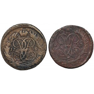 Sada, Rusko, Elisabeth, 2 kopějky (2 kusy).