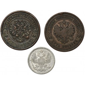 Set, Russia, Alexander II, Kopeck (3 pcs.)