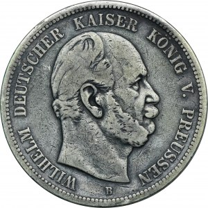 Germany, Kingdom of Prussia, Wilhelm I, 5 Mark Hannover 1875 B