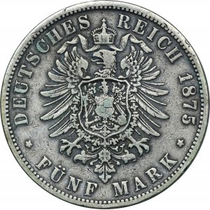 Deutschland, Königreich Preußen, Wilhelm I., 5 Mark Hannover 1875 B