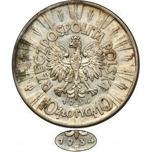 Piłsudski, 10 złotych 1934 - RZADKIE