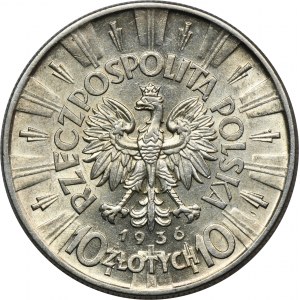 Piłsudski, 10 złotych 1936