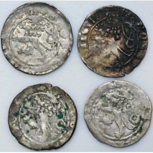 Set, Bohemia, Johann I and Karl IV, Groschen Kuttenberg (4 pcs.)