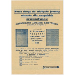 Promotional flyer of the 3% Premium Investment Loan of 1935.