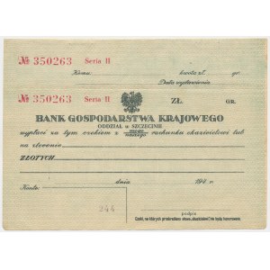 Scheck der Bank Gospodarstwa Krajowego