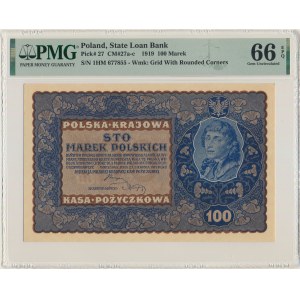 100 marek 1919 - IH Serja M - PMG 66 EPQ