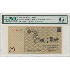 20 Mark 1940 - no. 1 without watermark - PMG 65