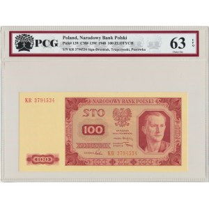 100 gold 1948 - KR - PCG 63 EPQ
