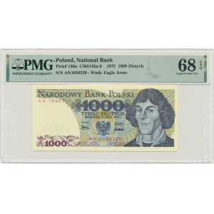 1.000 złotych 1975 - AN - PMG 68 EPQ