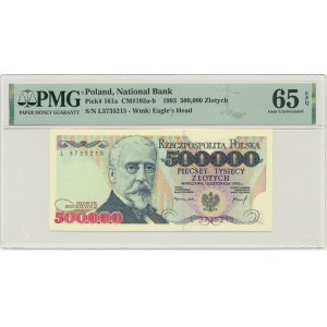 500 000 PLN 1993 - L - PMG 65 EPQ