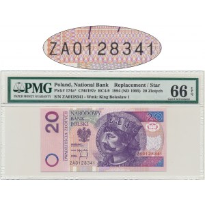 20 złotych 1994 - ZA - PMG 66 EPQ - seria zastępcza TDLR