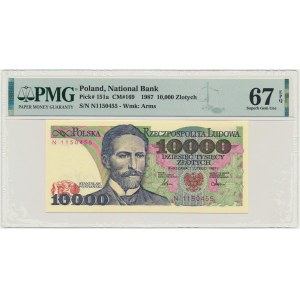 10.000 PLN 1987 - N - PMG 67 EPQ
