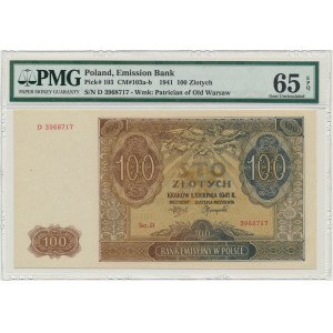 100 zlatých 1941 - D - PMG 65 EPQ
