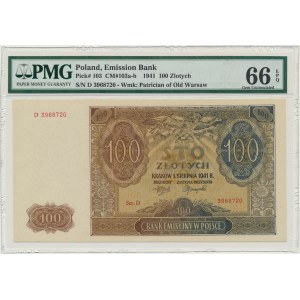 100 złotych 1941 - D - PMG 66 EPQ