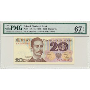 20 złotych 1982 - AA - PMG 67 EPQ