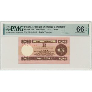Pewex, 2 cents 1979 - HO - LARGE - PMG 66 EPQ